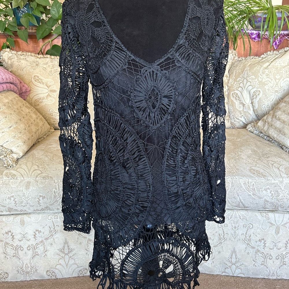 Victoria's Secret Black Fringe Cover-Up - Picture 5 of 9